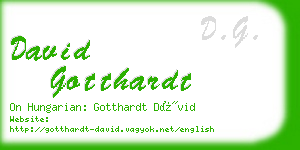 david gotthardt business card